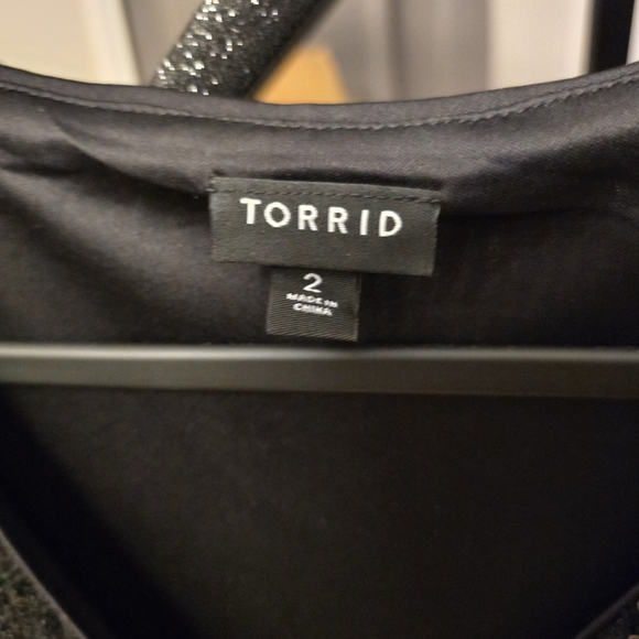 torrid Black Sequin Wrap-Style Long Sleeve Dress - Picture 4 of 9